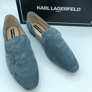 NIB Karl Langerfeld Nova Studded Suede Loafer